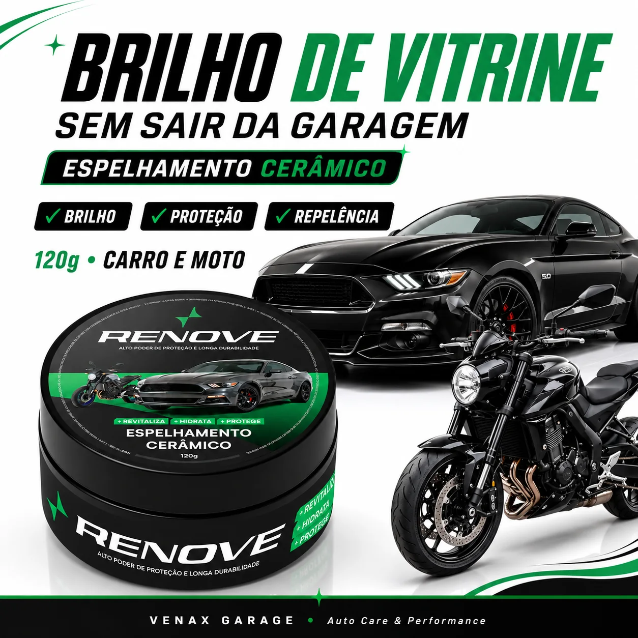 Cera RENOVE 120g em destaque